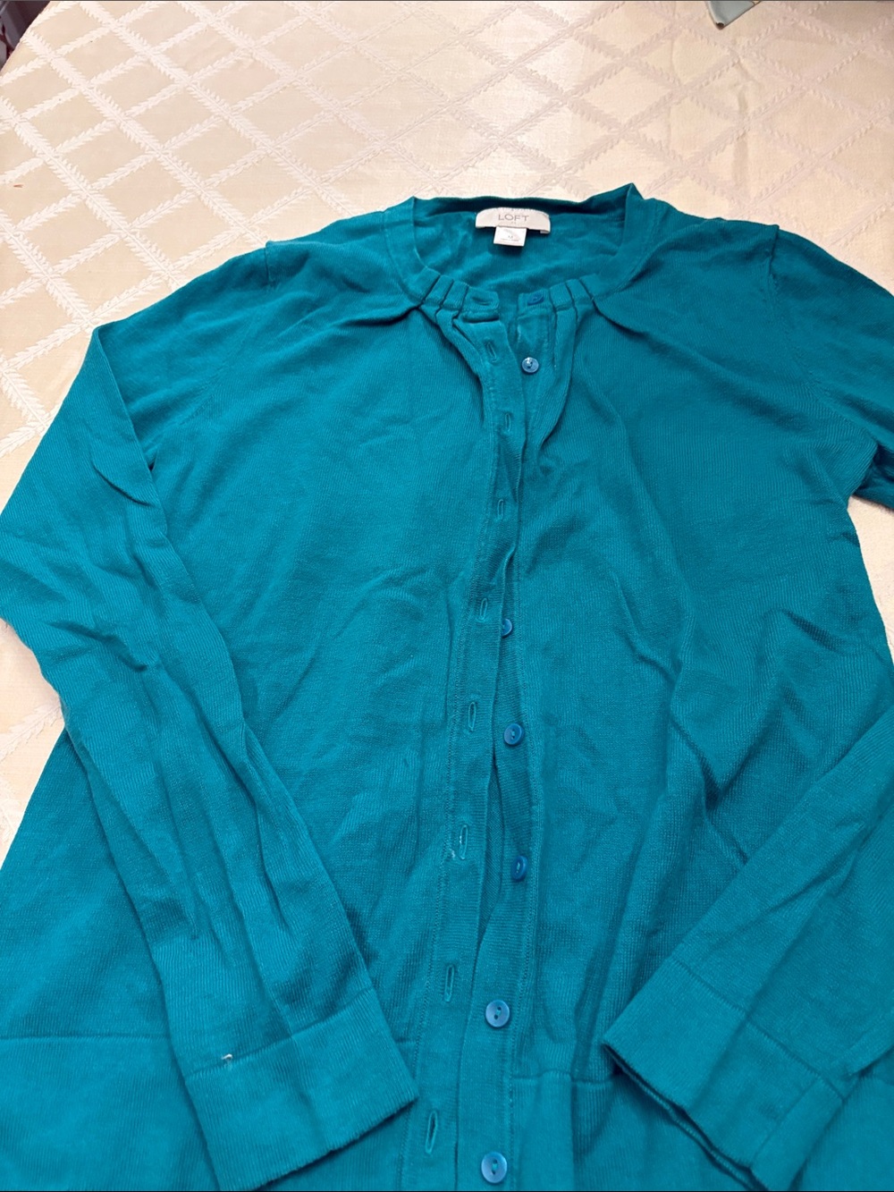 LOFT Teal Button-Front Women's Cardigan
